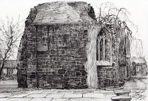 Blackfriers Chapel St Andrews ، 2007 ، (حبر على ورق) بواسطة فنسنت الكسندر بوث